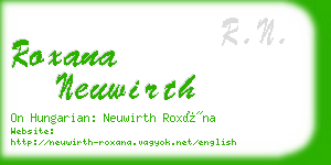 roxana neuwirth business card
